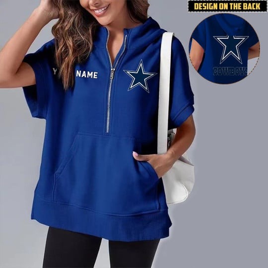 PREMIUM NFL X DC Short Sleeve Hooded Sweatshirt NDT LVH