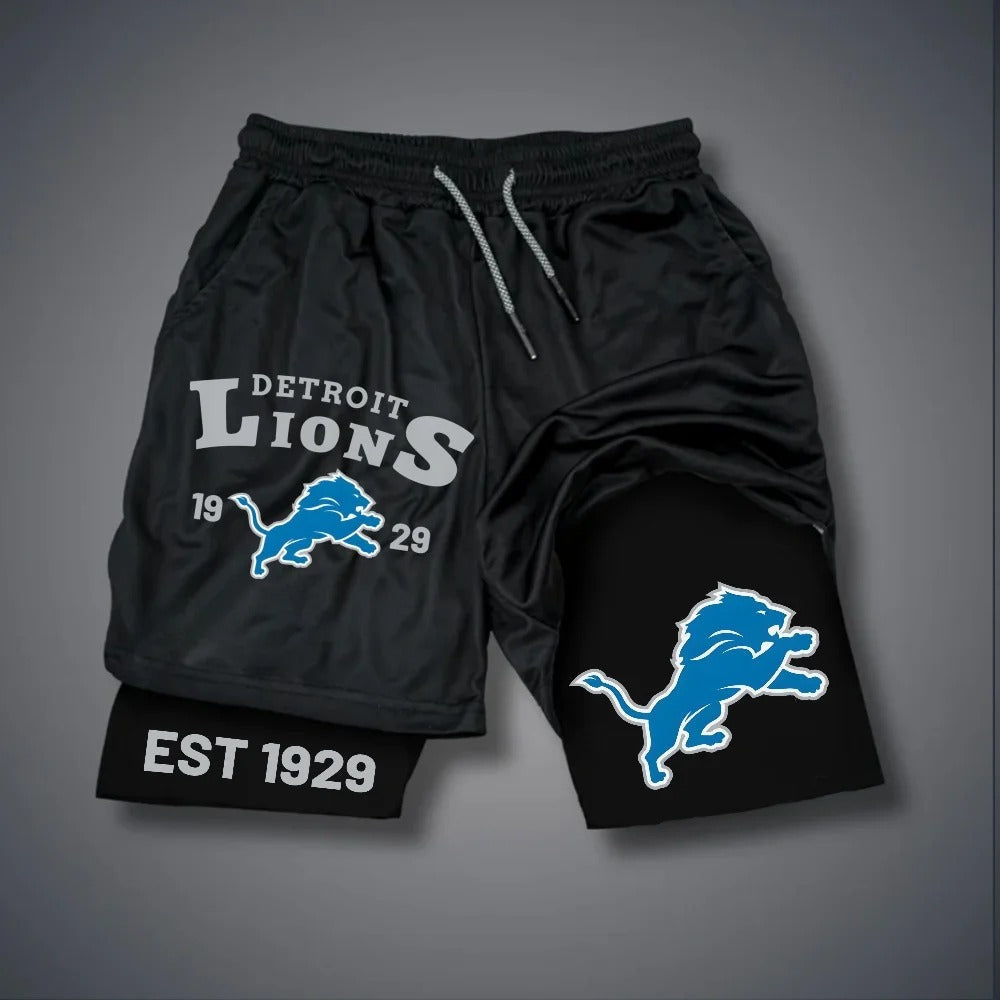 PREMIUM NFL X DET Multicolored Pure GYM Shorts NDT NHM