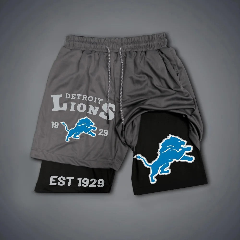 PREMIUM NFL X DET Multicolored Pure GYM Shorts NDT NHM