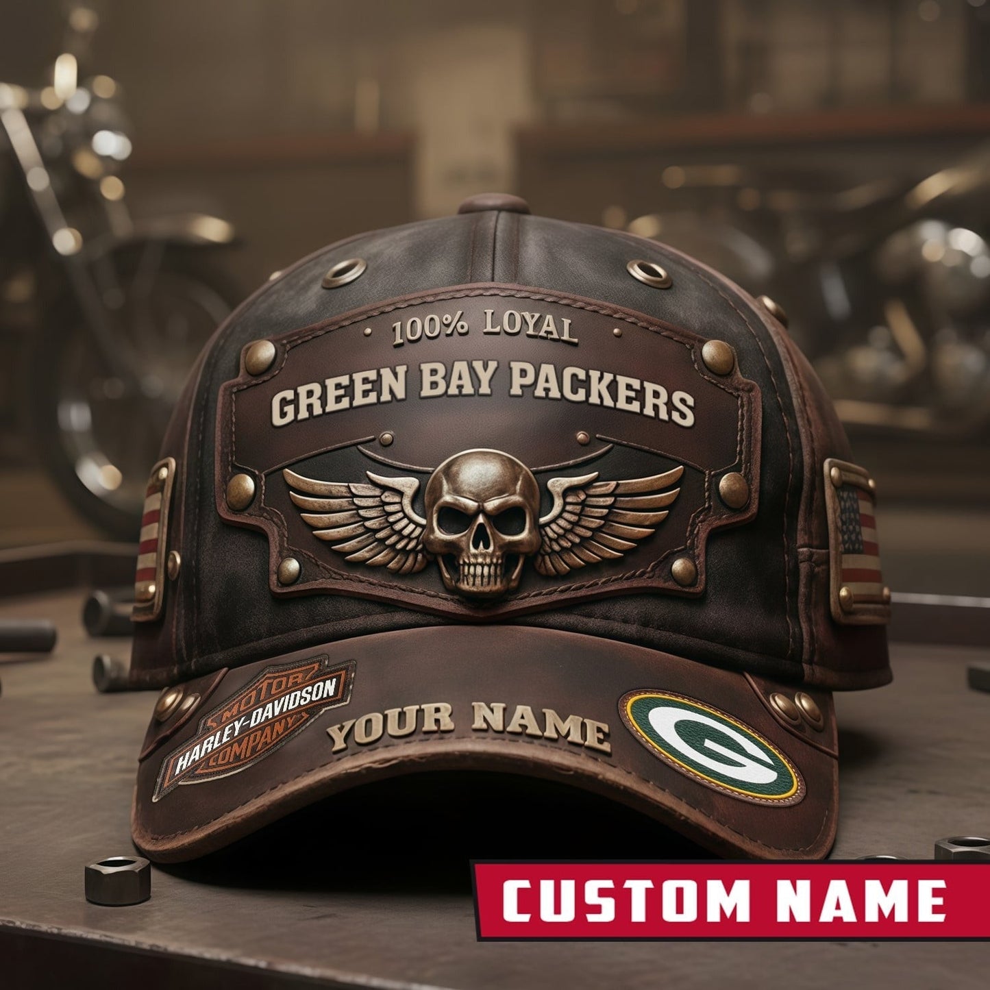 Premium NFL X GB Harley-Davi Vintage Cap NDT NHM