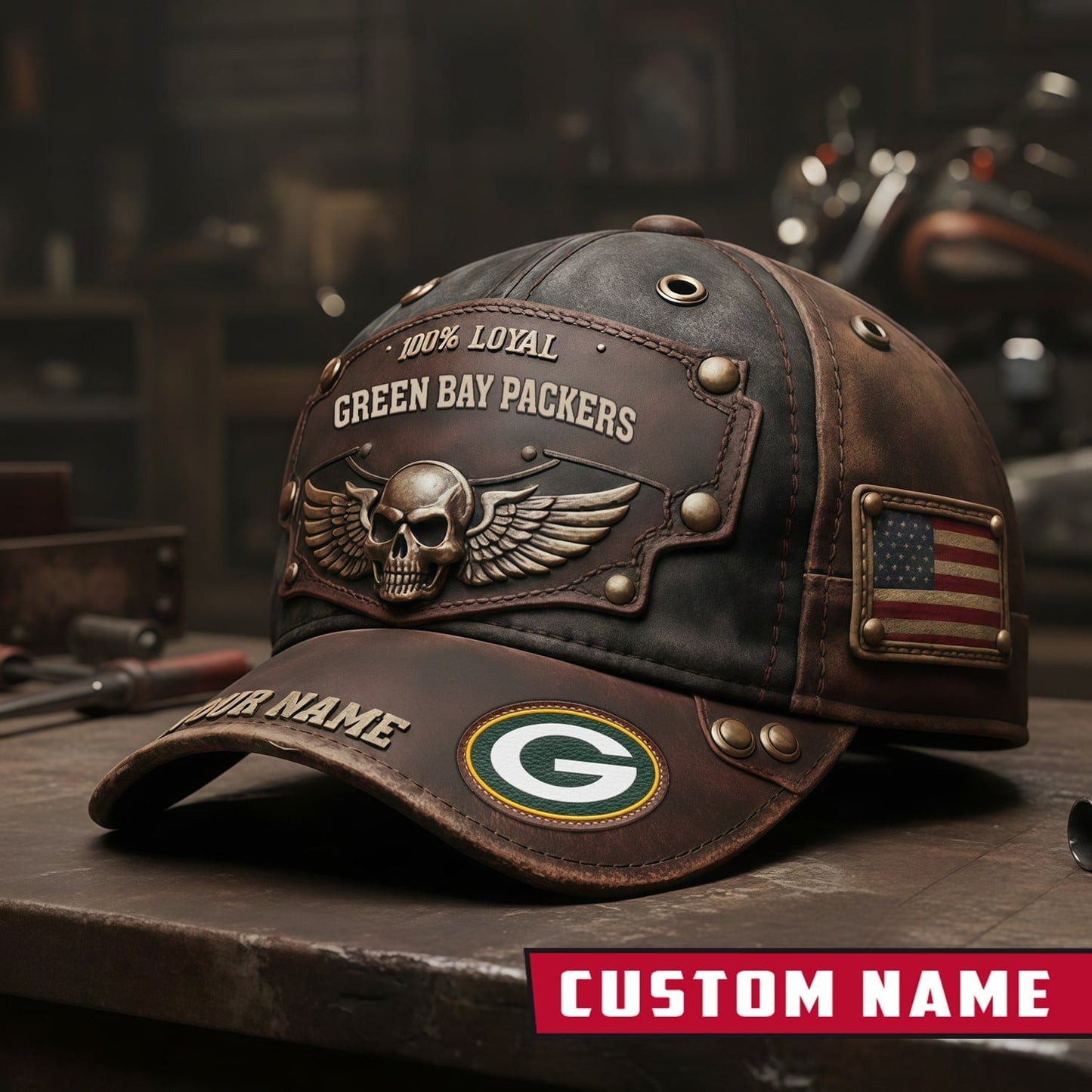 Premium NFL X GB Harley-Davi Vintage Cap NDT NHM