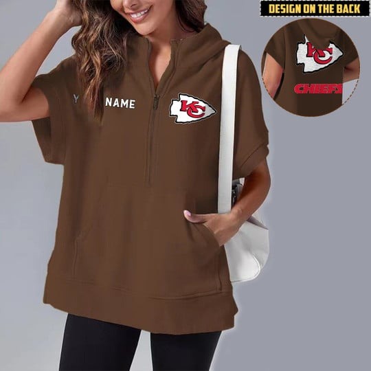 PREMIUM NFL X KCC Short Sleeve Hooded Sweatshirt NDT LVH
