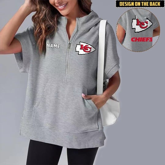 PREMIUM NFL X KCC Short Sleeve Hooded Sweatshirt NDT LVH