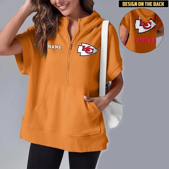PREMIUM NFL X KCC Short Sleeve Hooded Sweatshirt NDT LVH