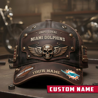 Premium NFL X MIA Harley-Davi Vintage Cap NDT NHM