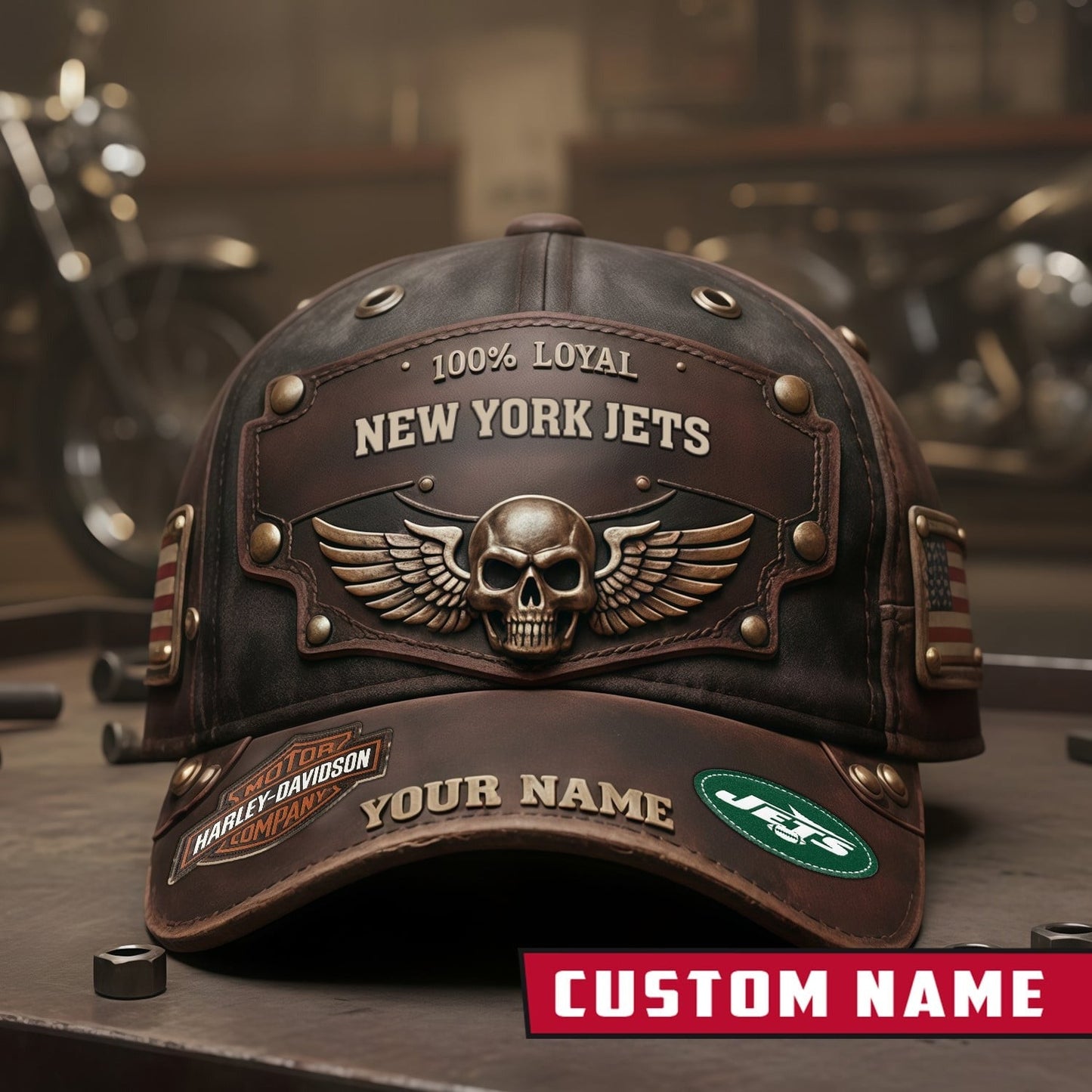 Premium NFL X NYJ Harley-Davi Vintage Cap NDT NHM