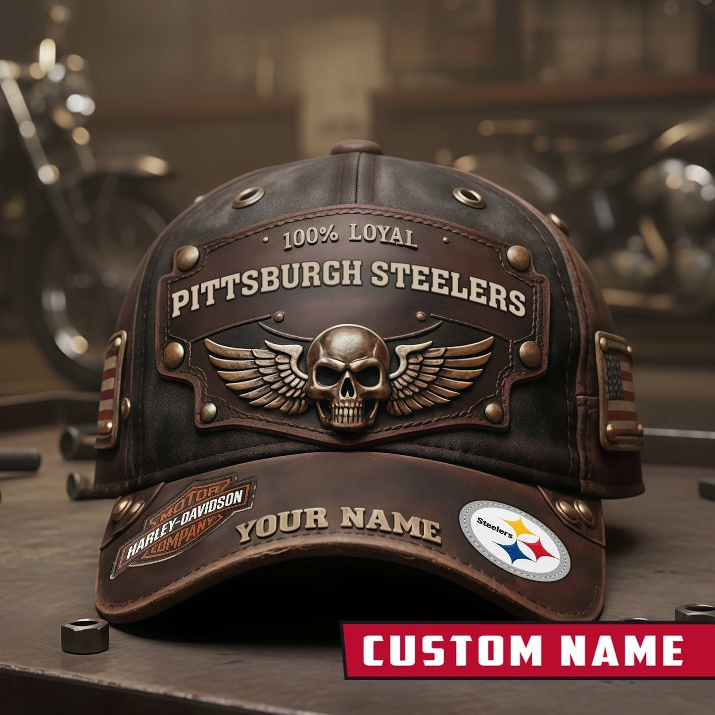 Premium NFL X PIT Harley-Davi Vintage Cap NDT NHM