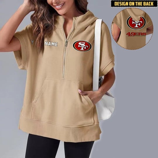 PREMIUM NFL X SF Short Sleeve Hooded Sweatshirt NDT LVH