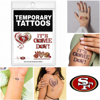 Premium NFL x SF Temporary Tattoos NDT NHM