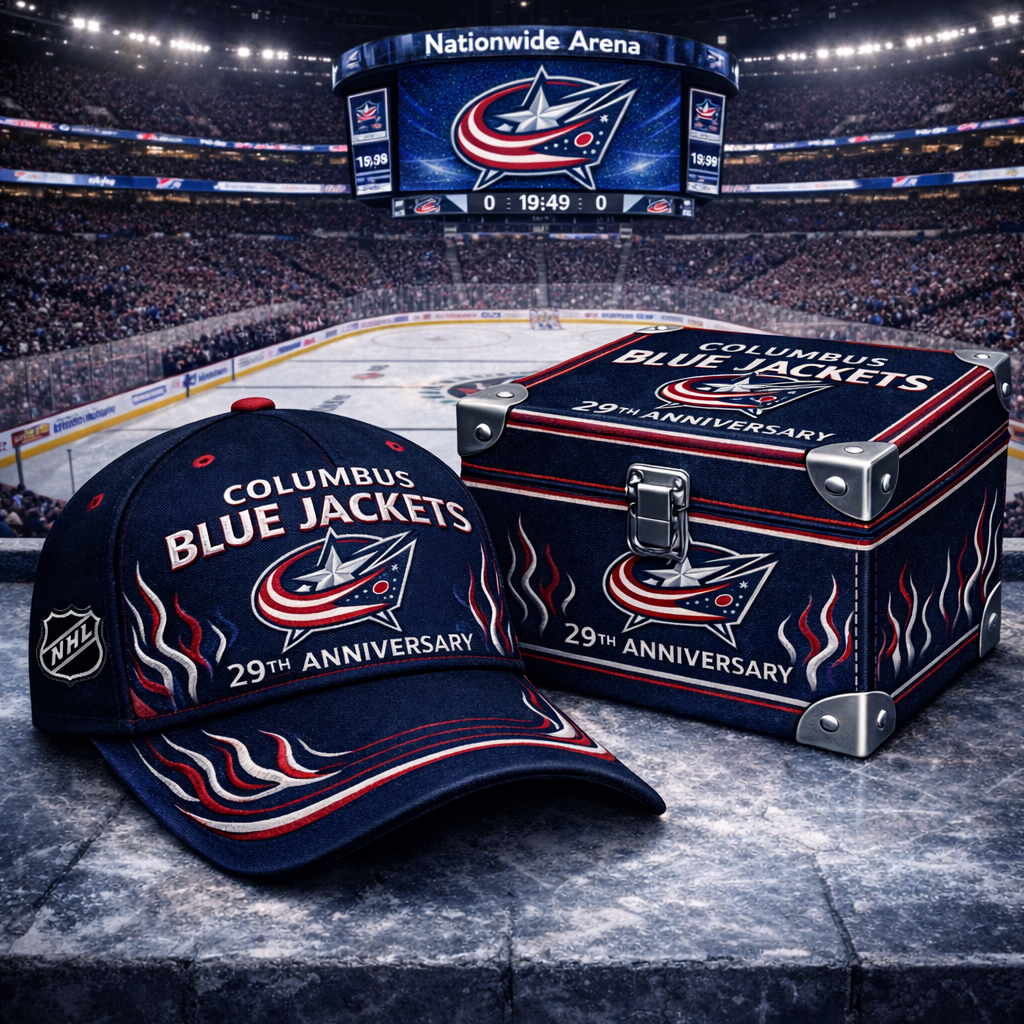 Premium NHL CBJ Anniversary Flame Edition Cap V8 NMD CTKT