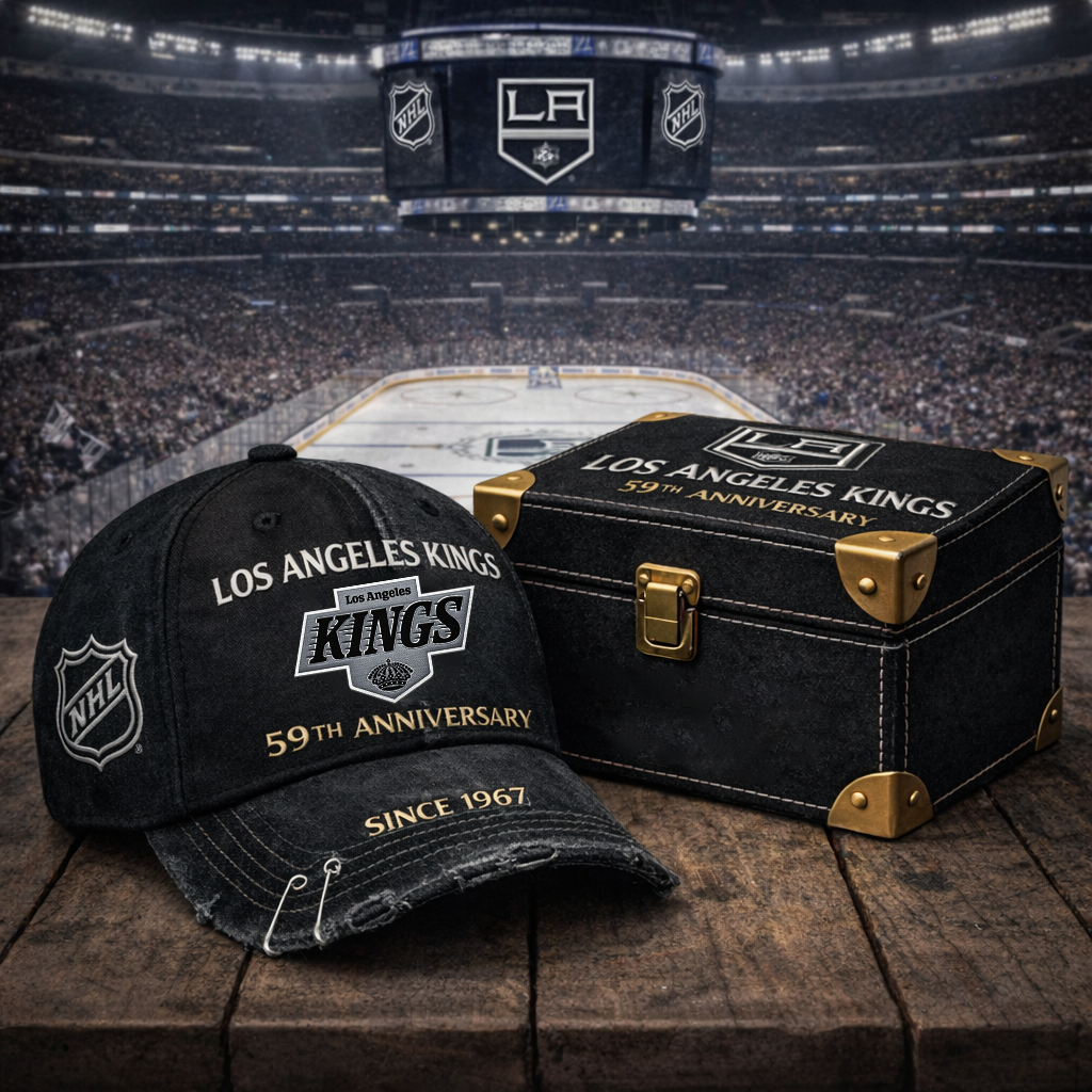 Premium NHL LAK Anniversary Vintage Crackle Hat V7 NMD CTKT
