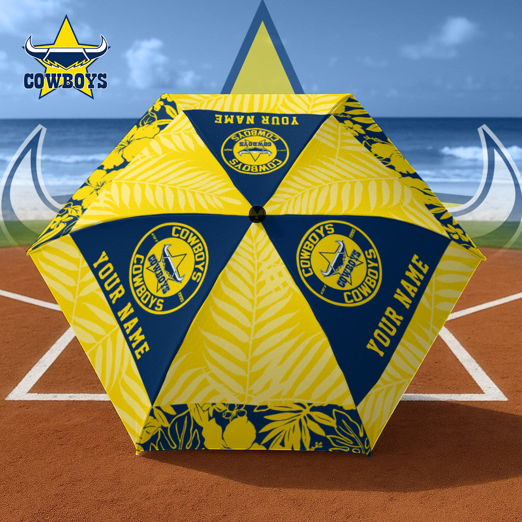 PREMIUM NRL  X NQC Umbrella Custom Name Gifts For Fans - Limited Edition NDT LVH