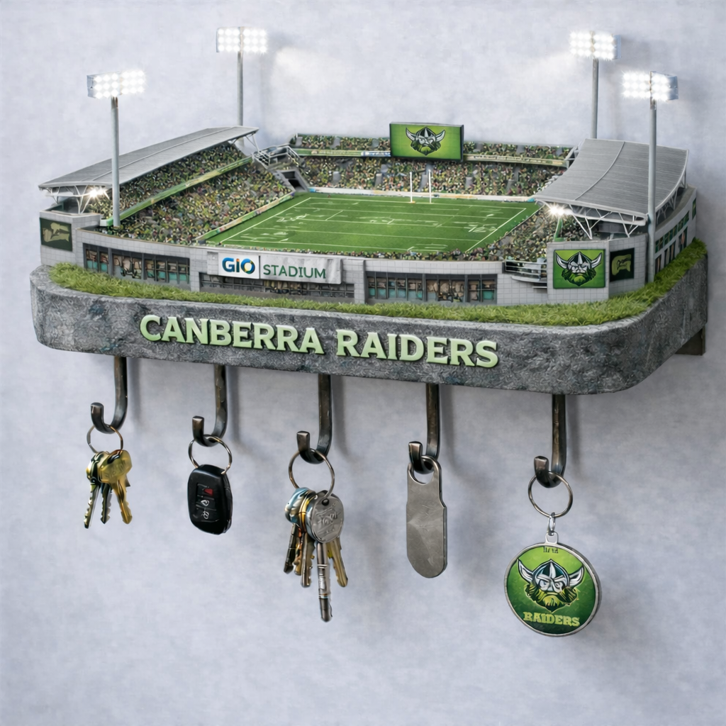 Premium NRL CR Stadium Wood Key Hanger V1 NMD25 TTV