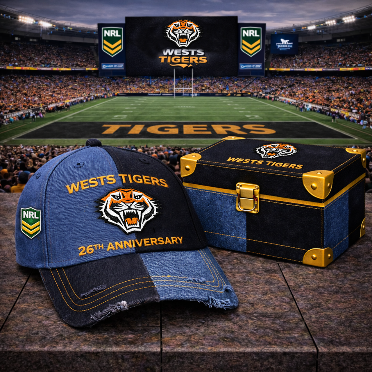 Premium NRL WT Anniversary Vintage Two-Tone Distressed Cap V11 NMD TTV