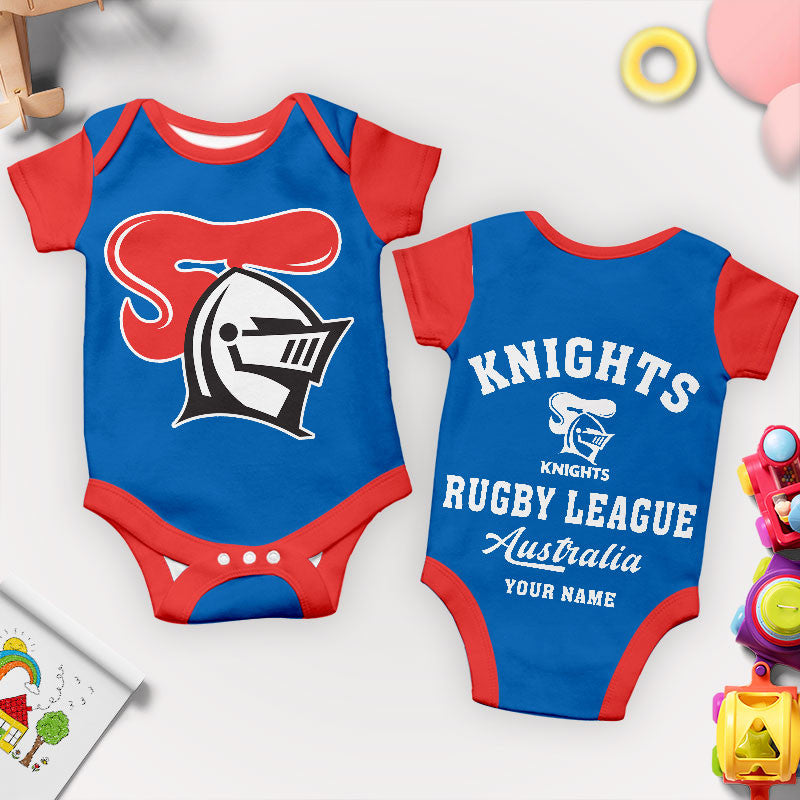 PREMIUM NRL X NK New Baby Romper Custom Name For Kids NDT LVH