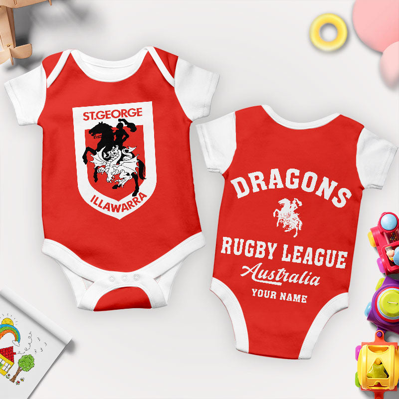 PREMIUM NRL X SID New Baby Romper Custom Name For Kids NDT LVH
