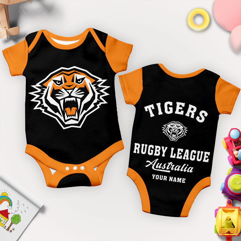 PREMIUM NRL X WT New Baby Romper Custom Name For Kids NDT LVH