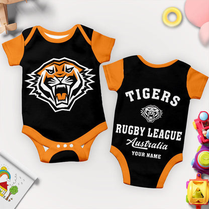 PREMIUM NRL X WT New Baby Romper Custom Name For Kids NDT LVH