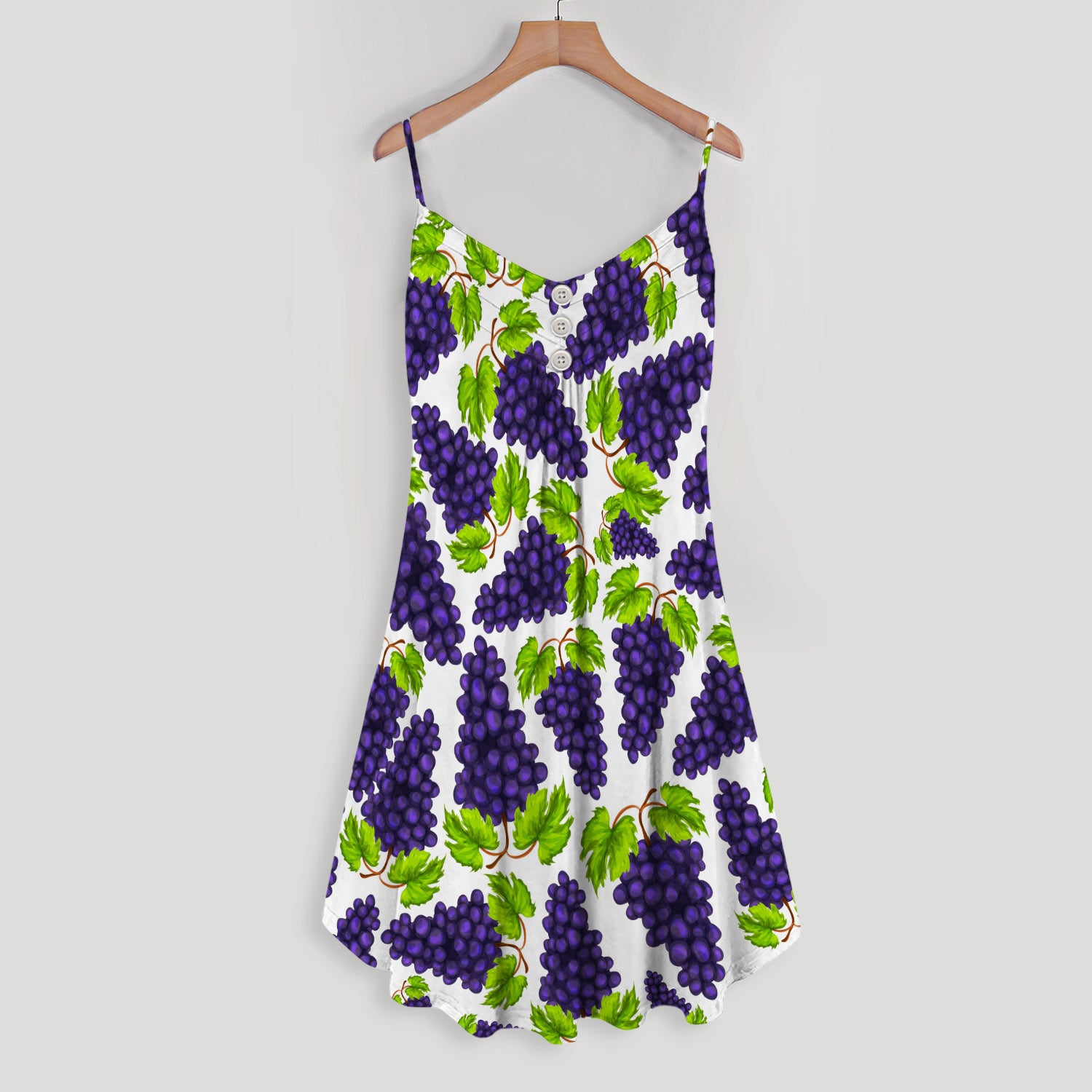 Grape Berry Spaghetti Strap Summer Dress | Women Sleeveless V Neck Mini Dress