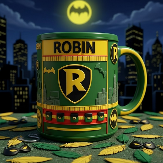 ROB X Mug featuring DC Comics legends. NAK NHT