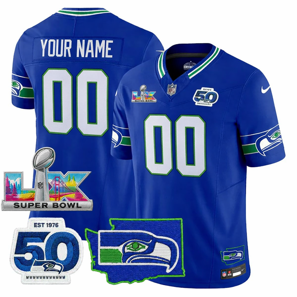 SEA NFC Champs & S.B LX Patch Gold Vapor Jersey DDT  NTL