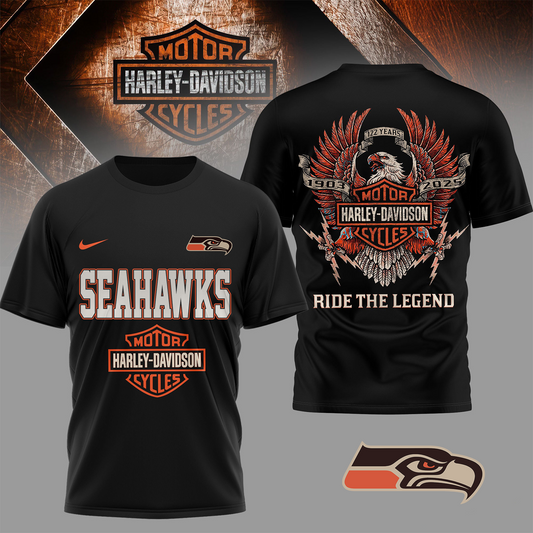 SEA Premium NFL 122 Year Harley Davidson 3D Shirt 2603 DatND DVT