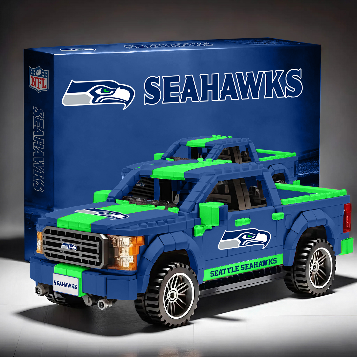 SEA X NFL 3D Racing Truck Model Building Block Set NAK NHT