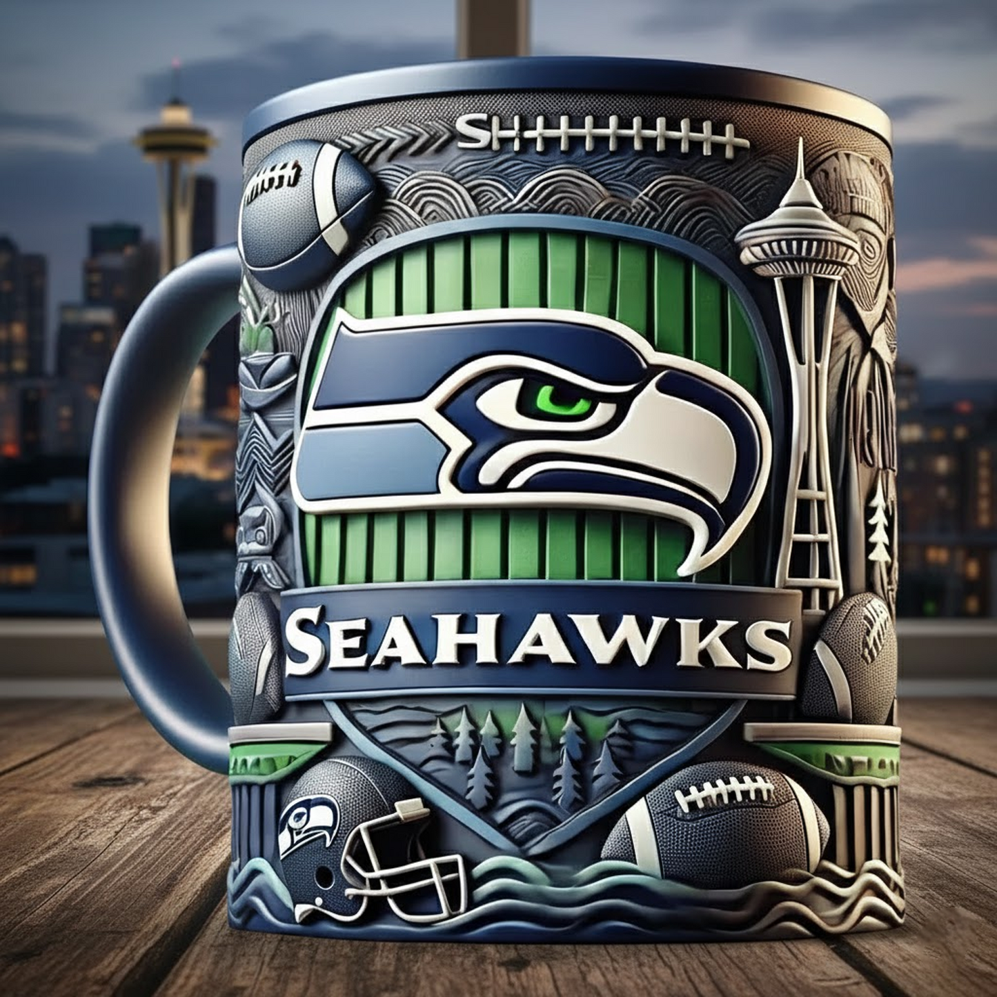 SEA X NFL football team Mug Series- Limited Edition Collectible NAK NHT