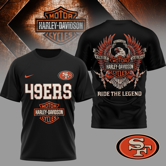 SF Premium NFL 122 Year Harley Davidson 3D Shirt 2603 DatND DVT