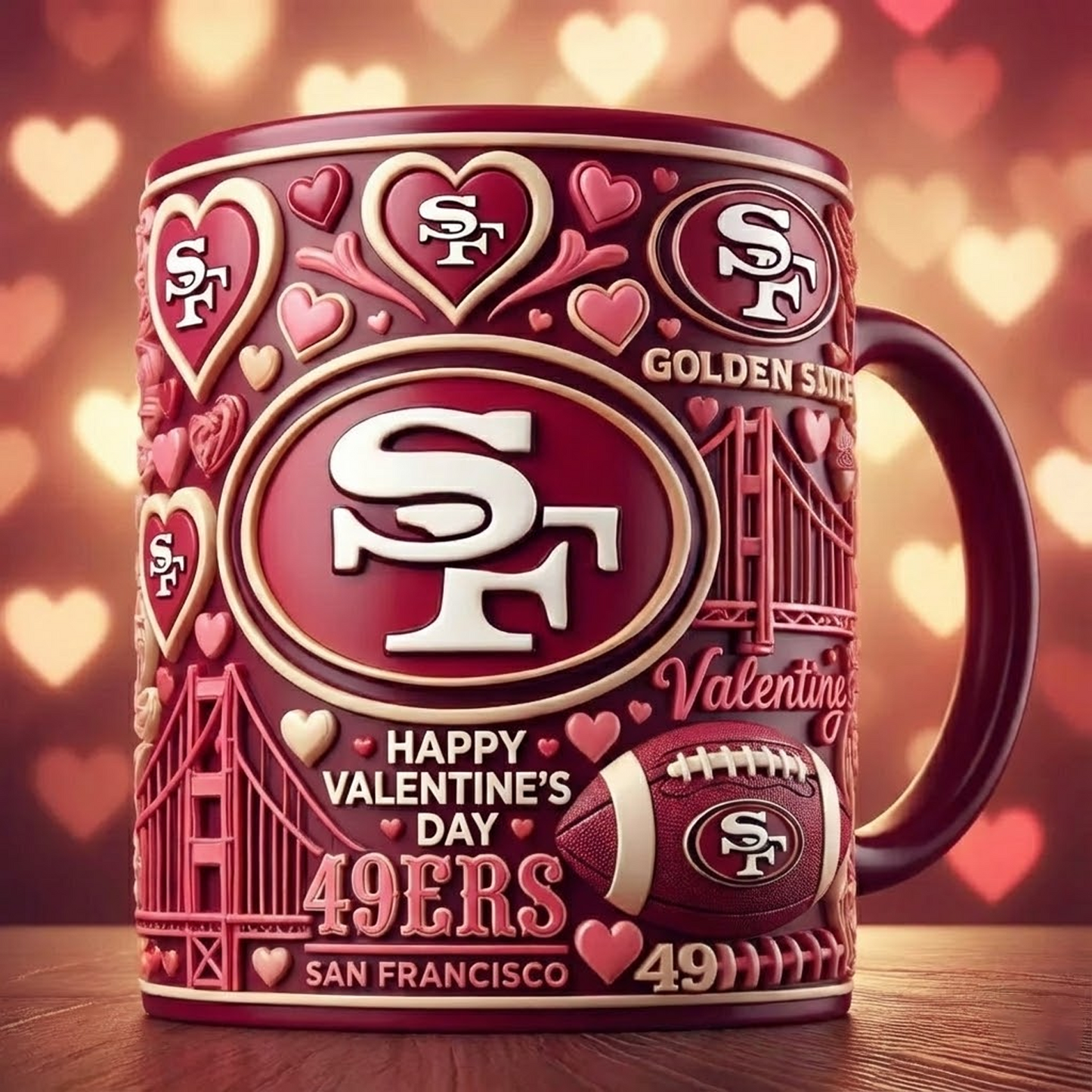 SF X NFL Love Season Mug - Valentine 2026 NAK NHT