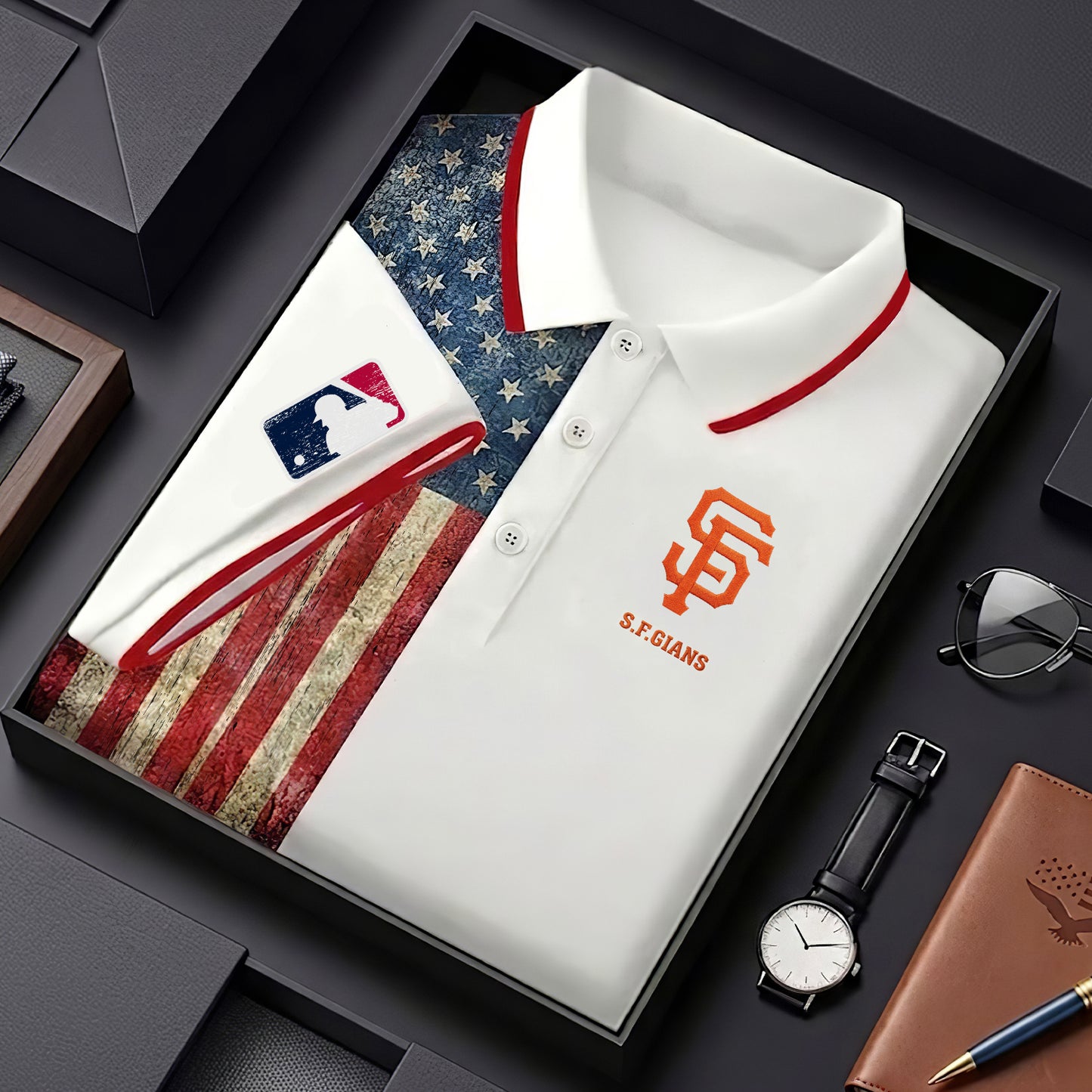 SFG x MLB US Flag Polo Shirt DDT TTTZ