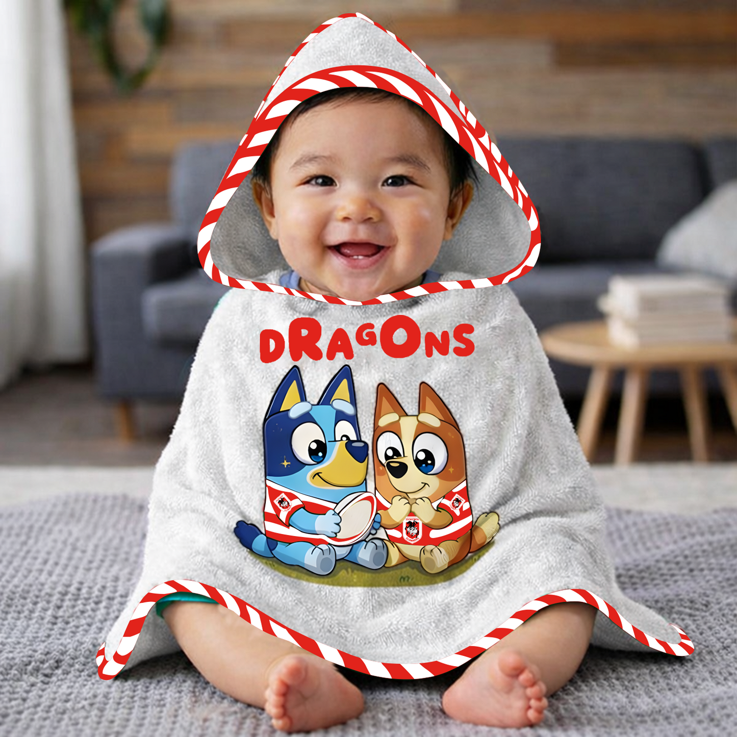 SGI x NRL Cute Baby Bath Hooded Towel NAK NHT