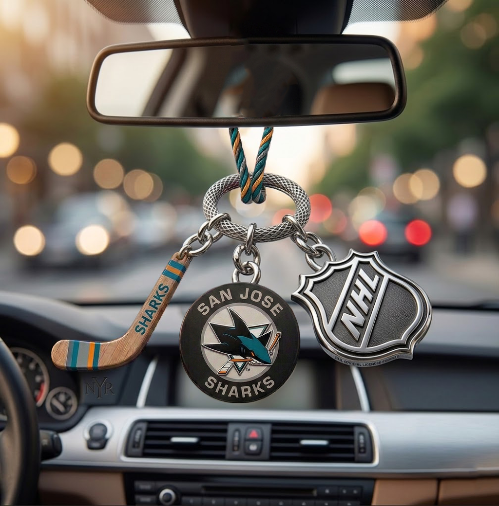SJS x NHL Custom Hockey Puck Car Charm NAK TTT