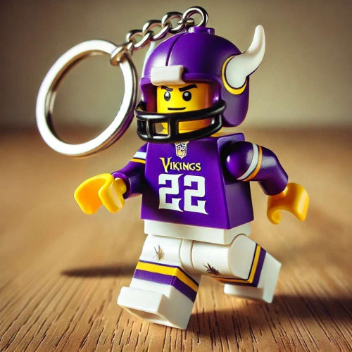 2026 New Football Team Building Blocks Keychain
