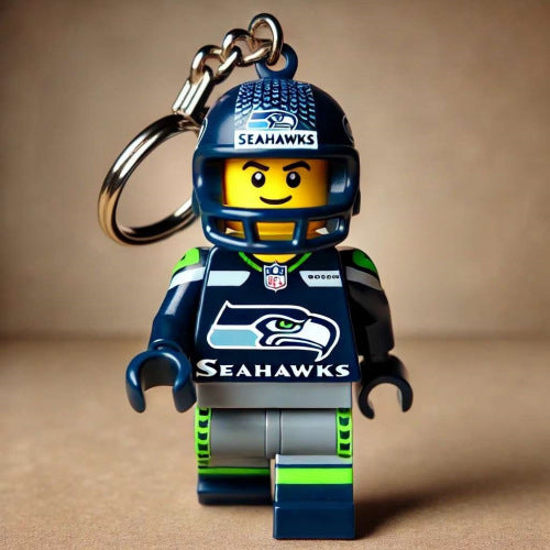 2026 New Football Team Building Blocks Keychain