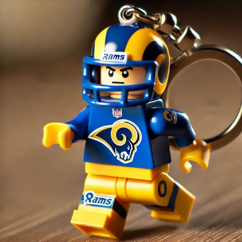 2026 New Football Team Building Blocks Keychain