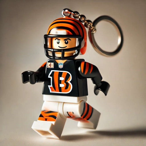 2026 New Football Team Building Blocks Keychain