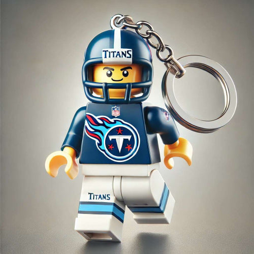 2026 New Football Team Building Blocks Keychain