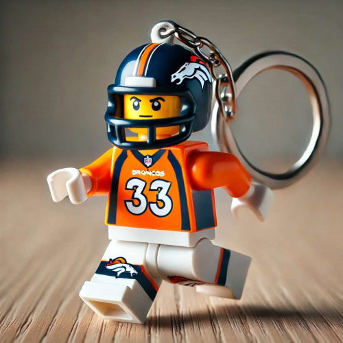 2026 New Football Team Building Blocks Keychain