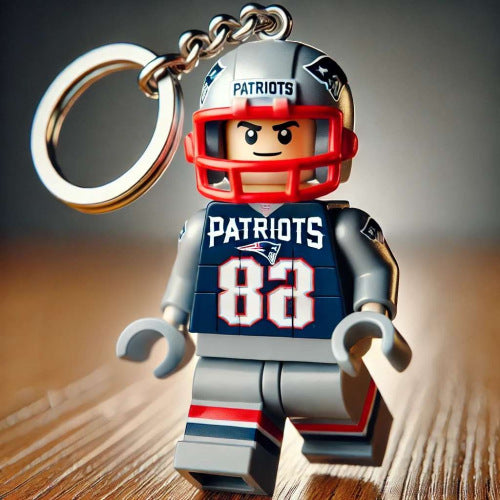 2026 New Football Team Building Blocks Keychain