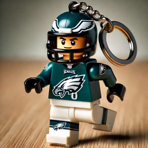 2026 New Football Team Building Blocks Keychain