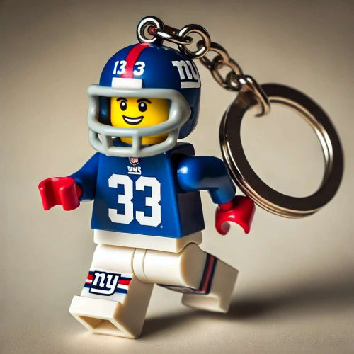 2026 New Football Team Building Blocks Keychain