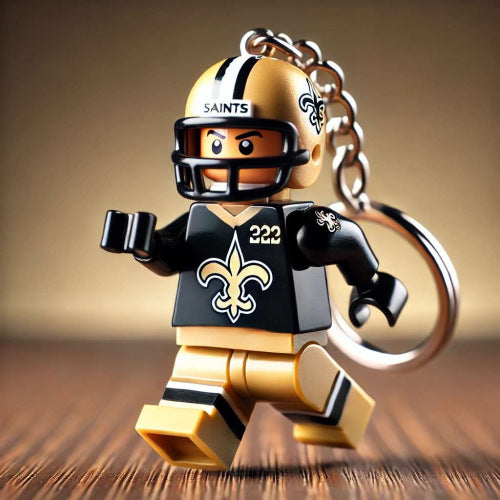 2026 New Football Team Building Blocks Keychain