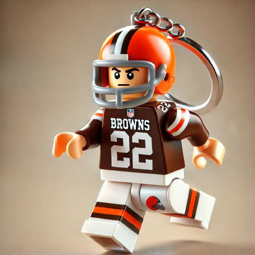 2026 New Football Team Building Blocks Keychain