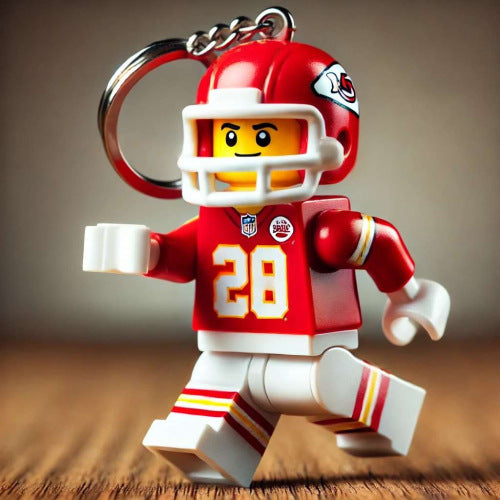 2026 New Football Team Building Blocks Keychain