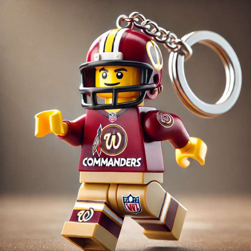 2026 New Football Team Building Blocks Keychain