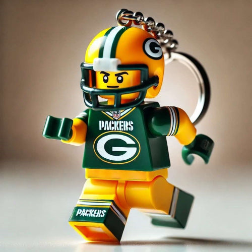 2026 New Football Team Building Blocks Keychain