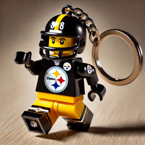 2026 New Football Team Building Blocks Keychain
