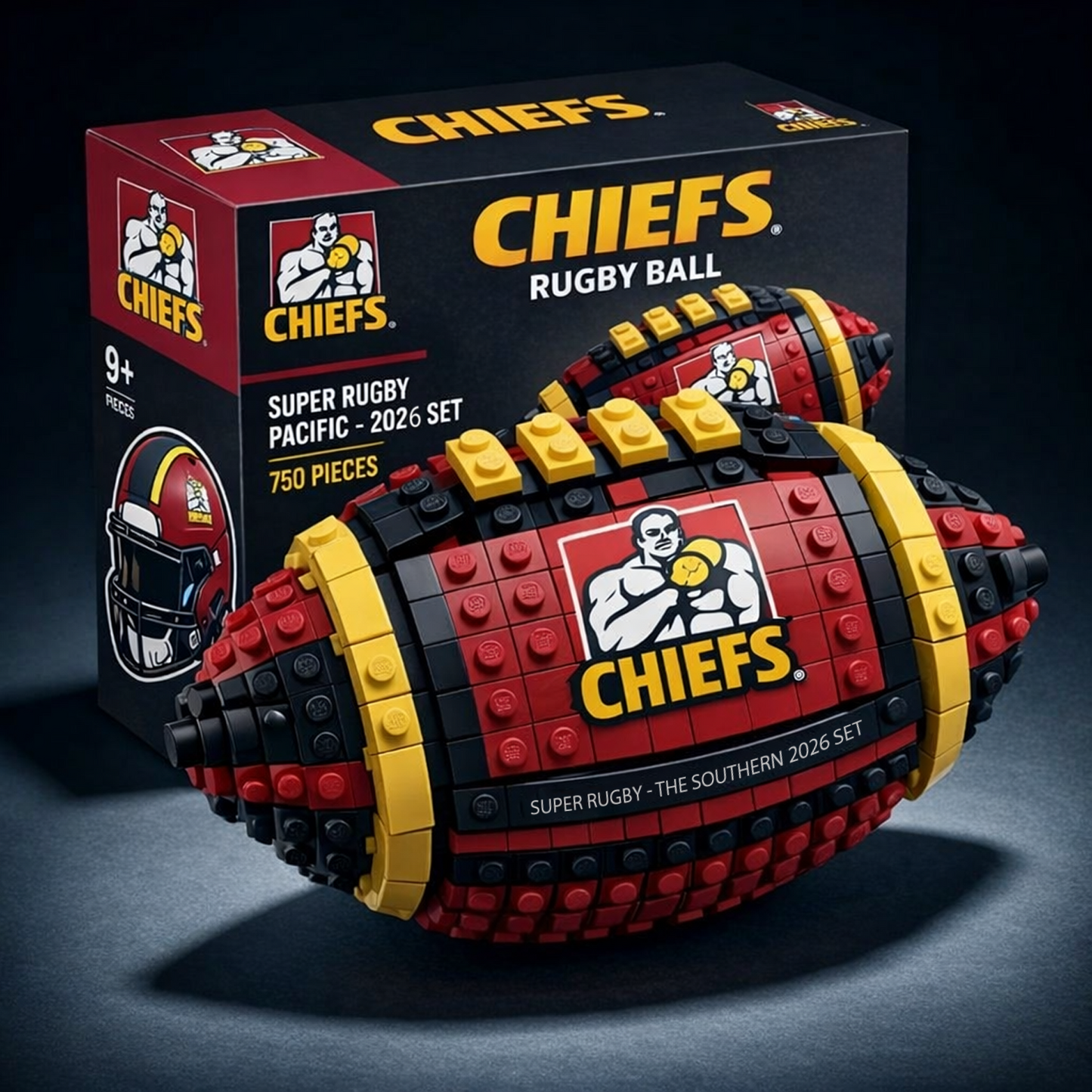 SRP x CHI Rugby Ball Building Block Set  NAK NHT