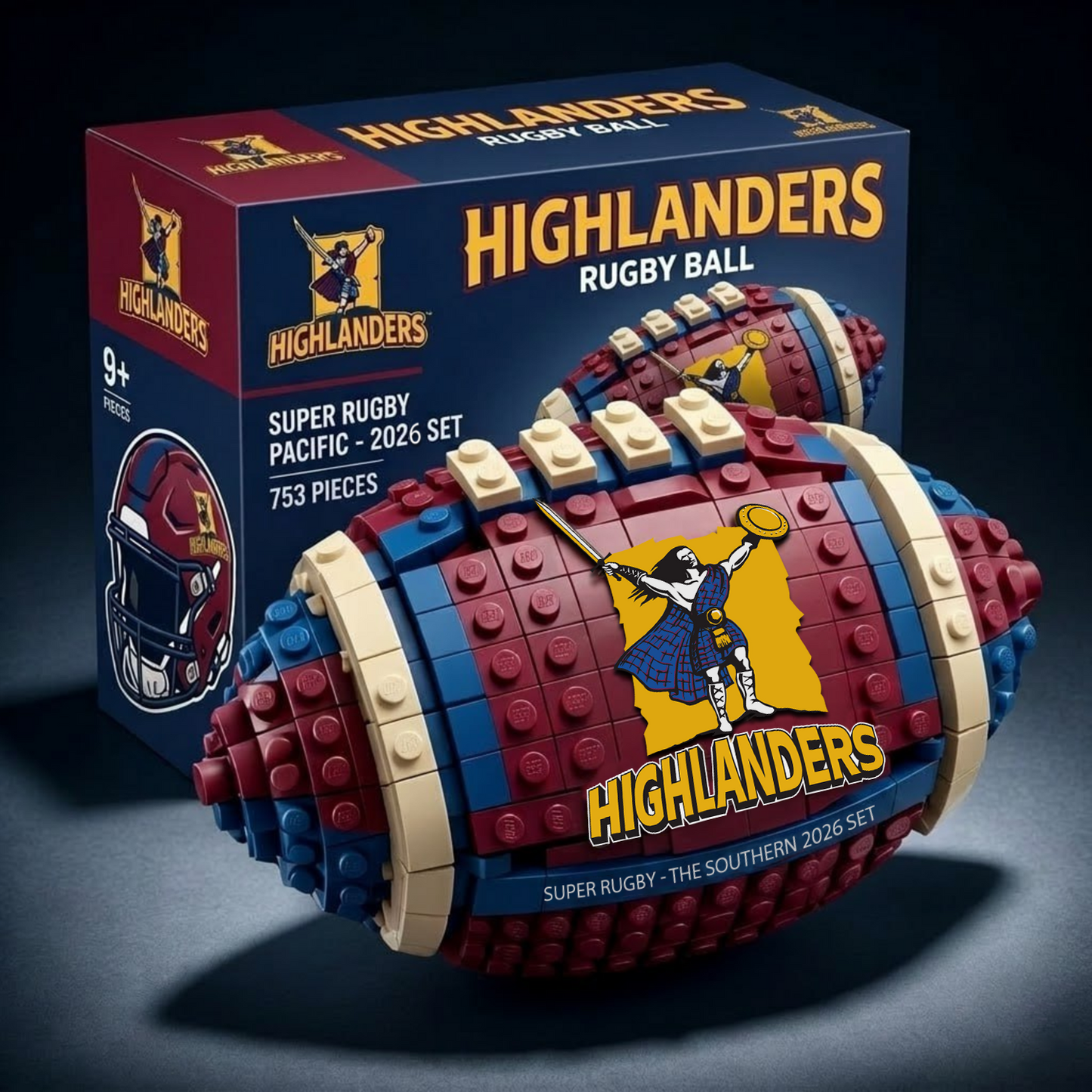 SRP x HIGHT Rugby Ball Building Block Set  NAK NHT